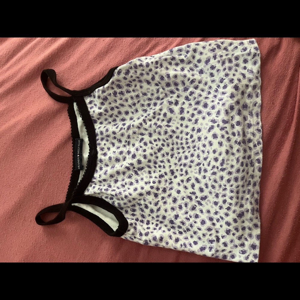 Brandy Melville purple cheetah belle tank